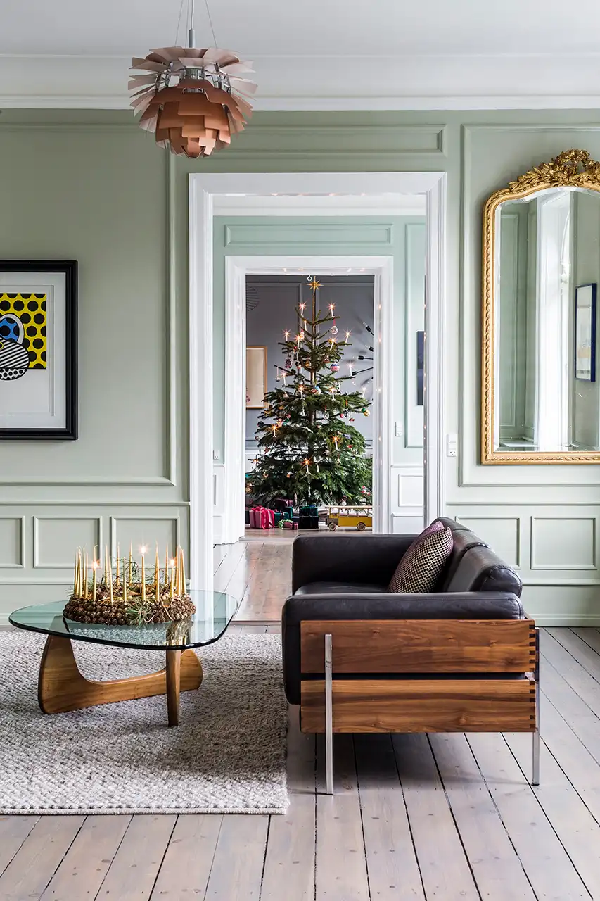 Noël décor à la maison confortable appartement salon