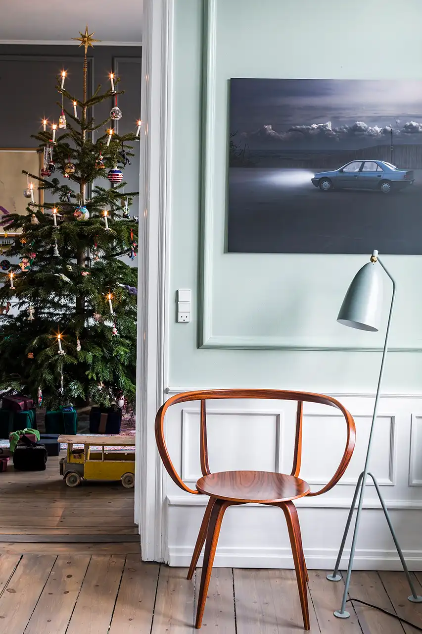 décoration de la maison de noël appartement cosy chaise d'arbre de noël