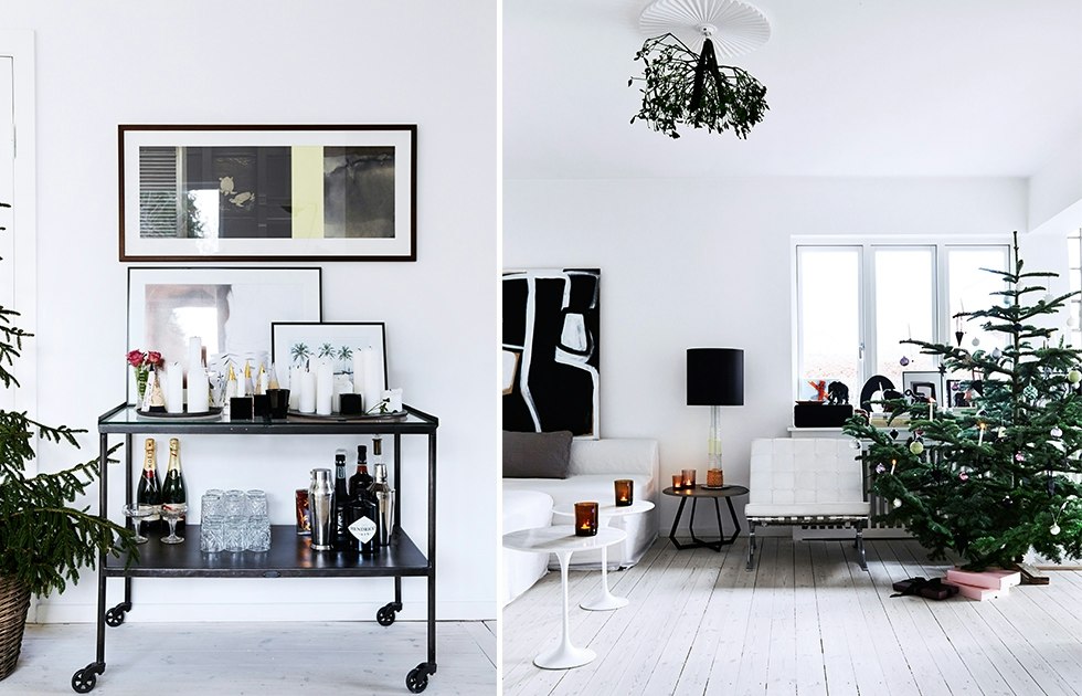 Julepyntet funkishus med vintagedetaljer | bo-bedre.no