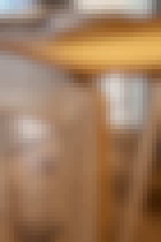 close up of wood work of a chair