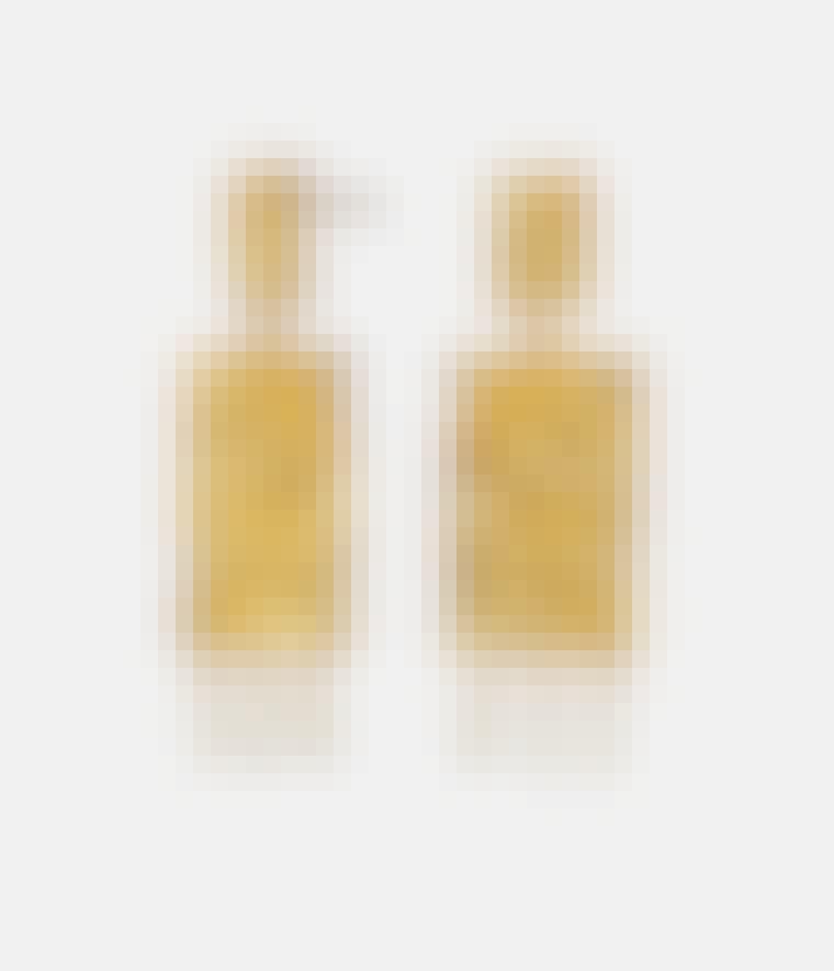 Øreringe guld Maanesten