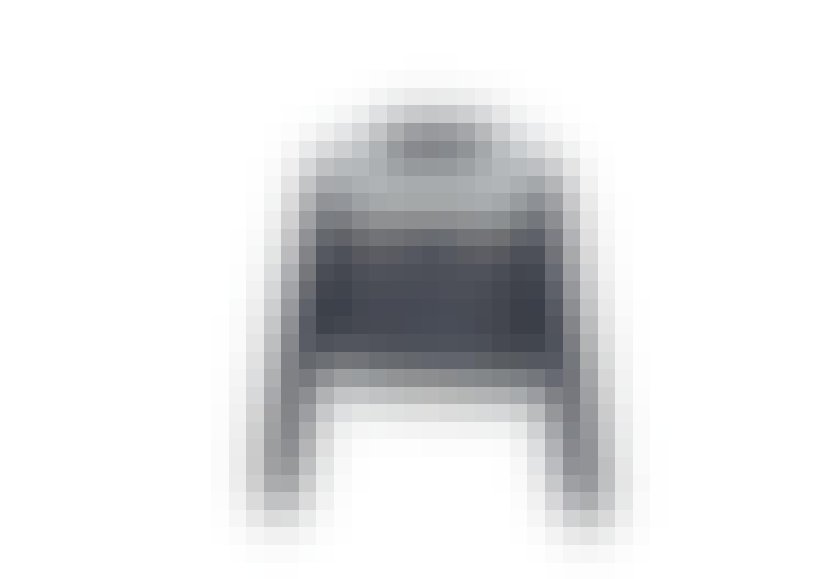 cropped denimjakke med nitter