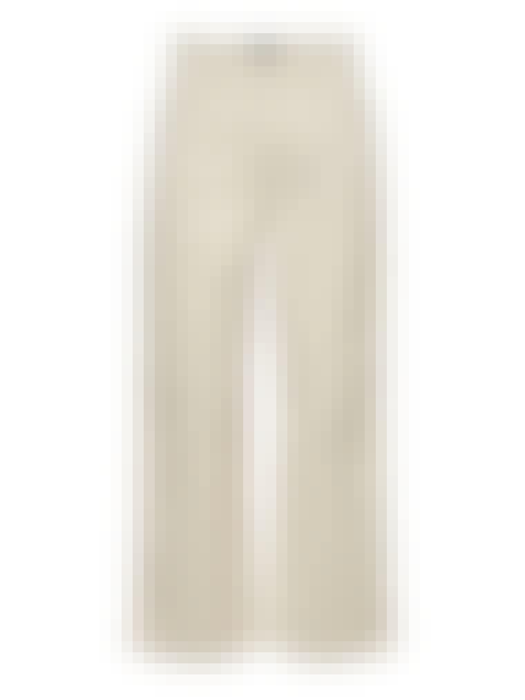 High-waist cropped jeans med vide ben i beige