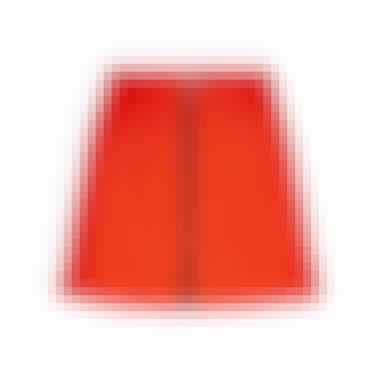 Rødt miniskjørt