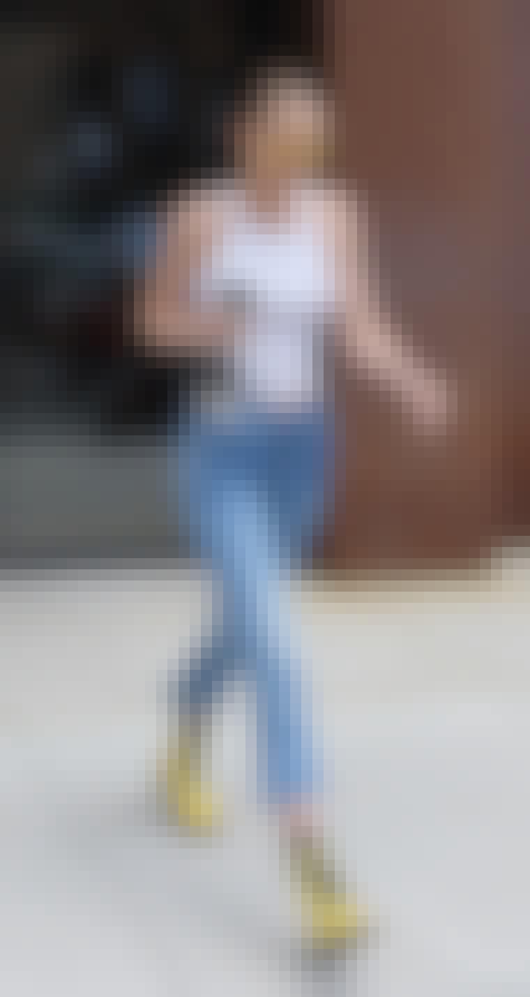 Gigi hadid i hvid tank top