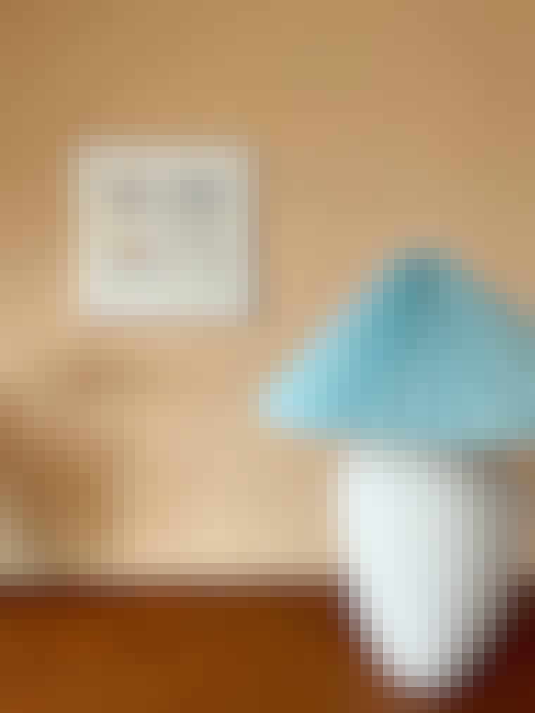 Sofastue-lampe-loppefund-med-ny-skærm-kunst-Nes-Lerpa