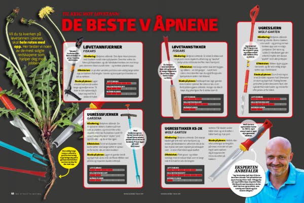 Løvetannfjerner test