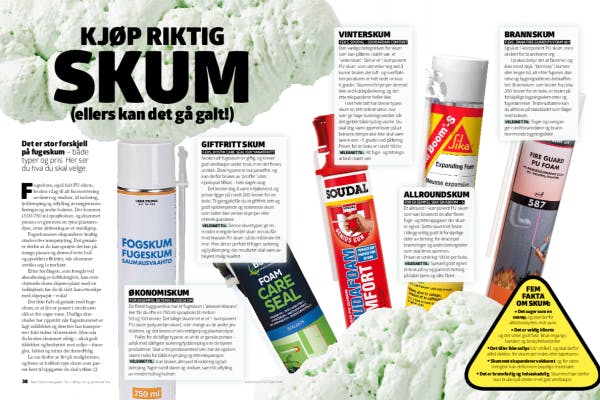 Byggskum som ikke trekker vann