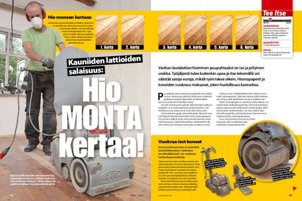 Puulattian hionta