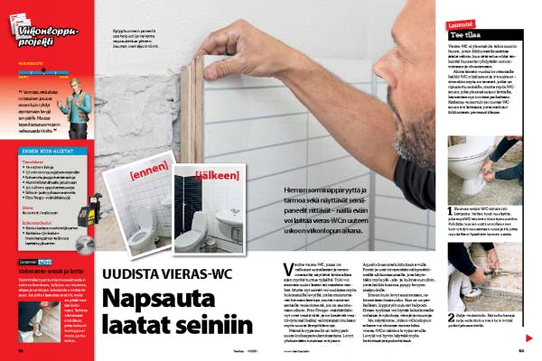 Napsauta laatat seiniin | Tee Itse