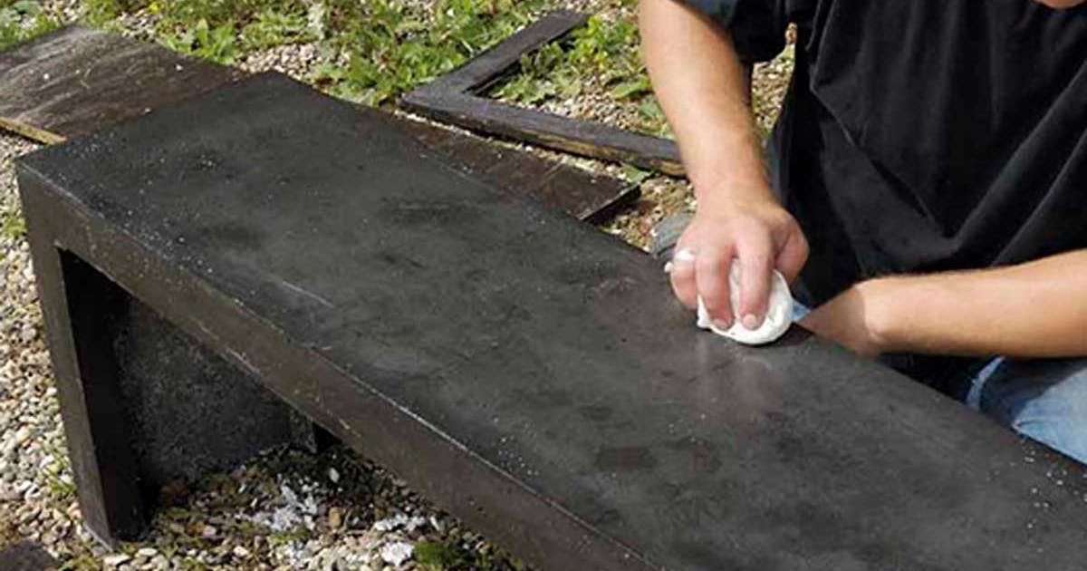 Gjuta betongbänk Gjuta betongbänk