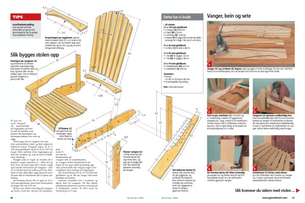 Amerikansk Adirondack Stol Bygg Den Selv Gjor Det Selv