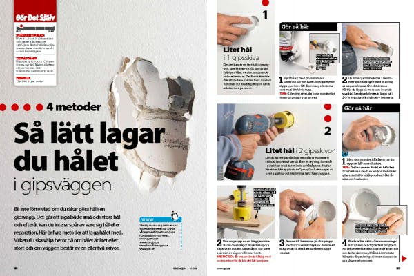 Borrat För Stort Hål I Gipsvägg
