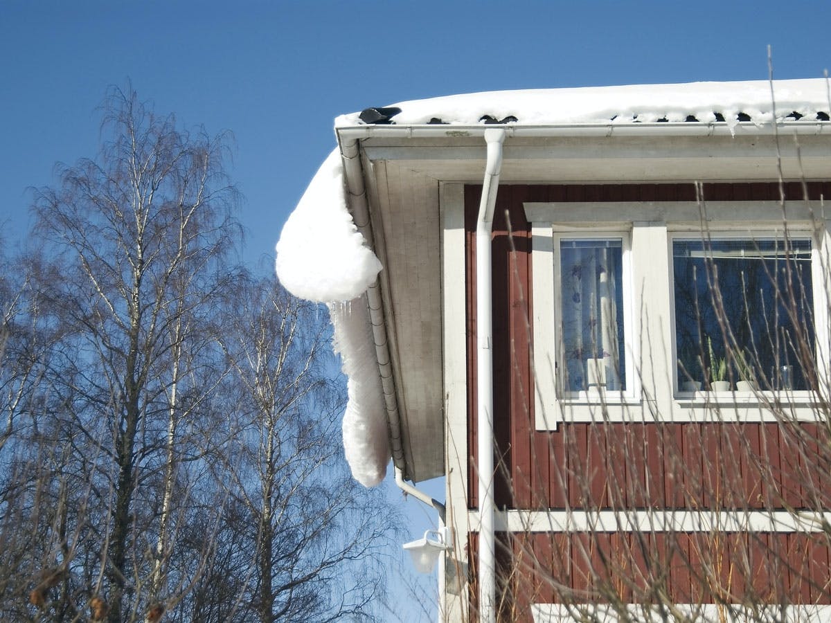 Snö på taket