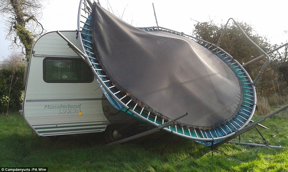 Trampolin storm orkan