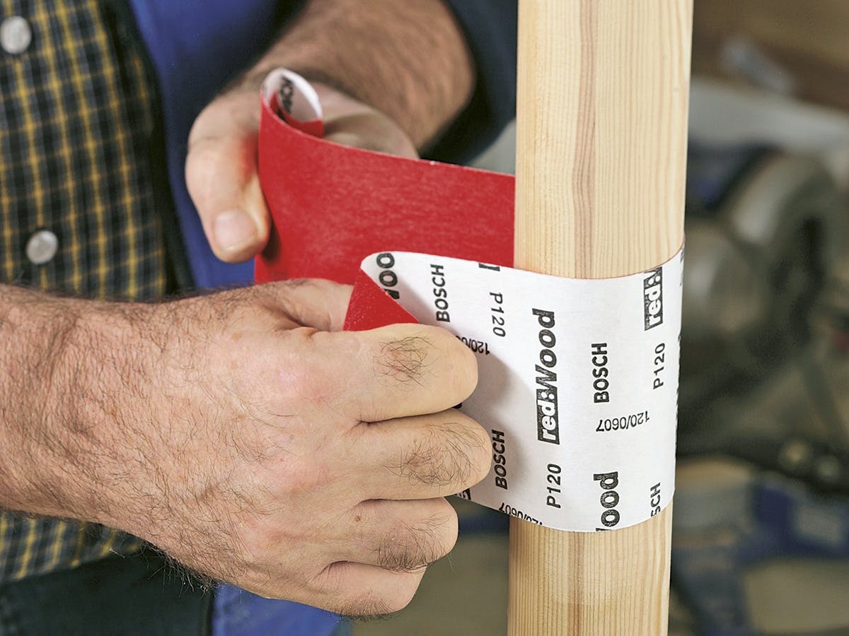 Slibepapir rund rundstok
