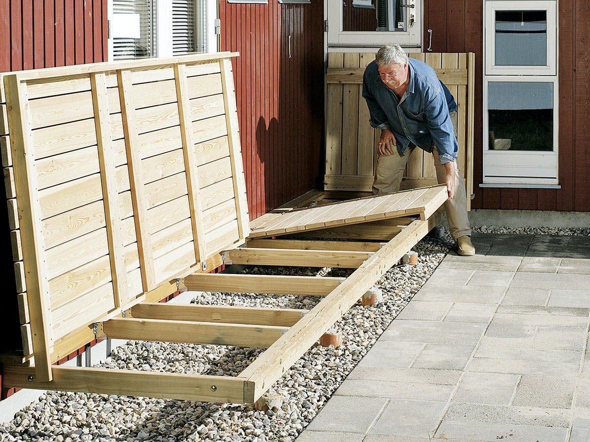 Terrasse fliser klap op