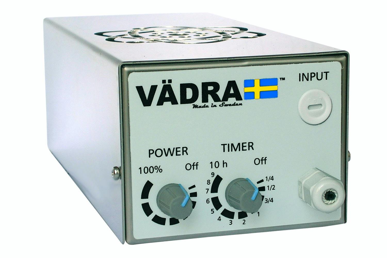 Styrka och tid ställs enkelt in på de två rattarna på framsidan.