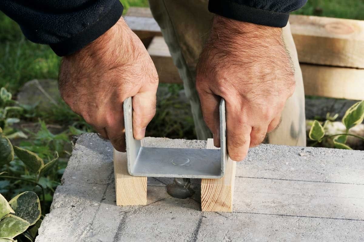 Stolpesko limet i fundament.