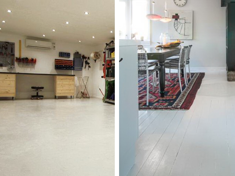 Epoxy gulv på fliser