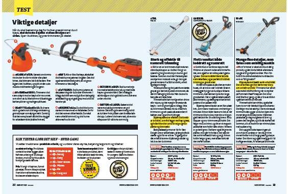Kantklipper: Test av kantklipper