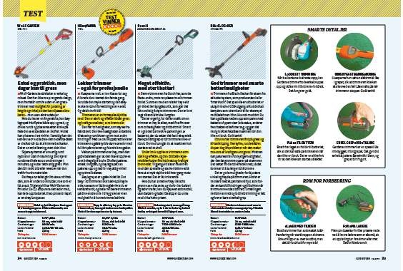 Kantklipper: Test av kantklipper