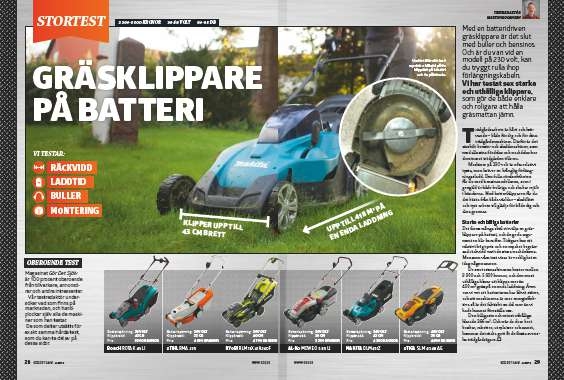 batteridriven gräsklippare