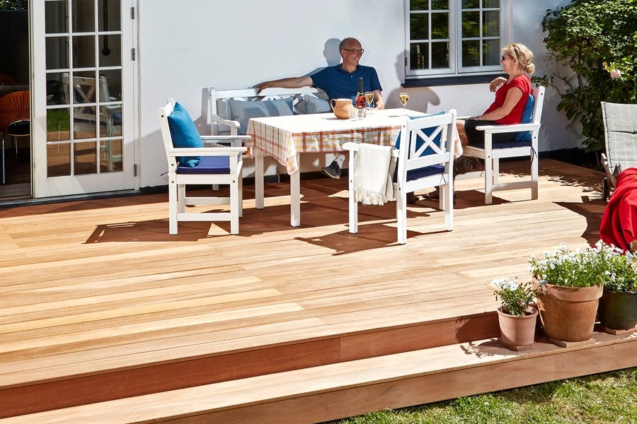Terrasse med skjulte skruer Terrasse med skjulte skruer