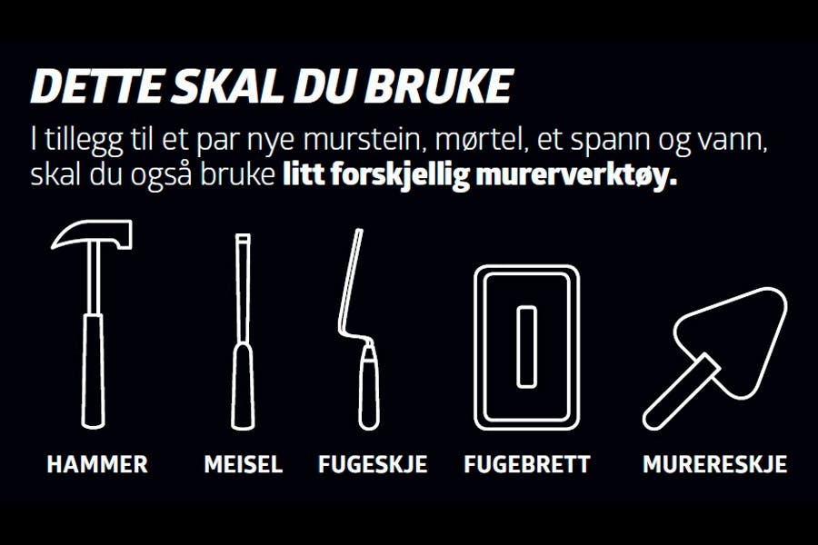 Skift ødelagte murstein: Det skal du bruke Skift ødelagte murstein: Det skal du bruke