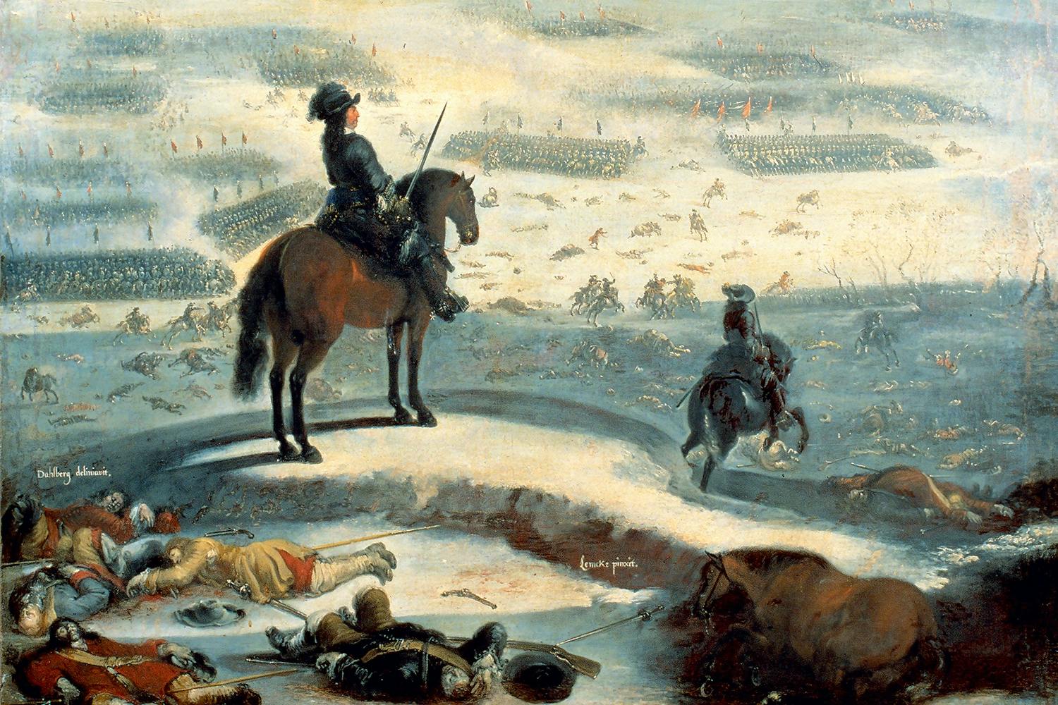 Karl X Gustav övervakar tåget över Bält 6 februari 1658. Svenska armén går ut på isen. Karl X Gustav övervakar tåget över Bält 6 februari 1658. Svenska armén går ut på isen.