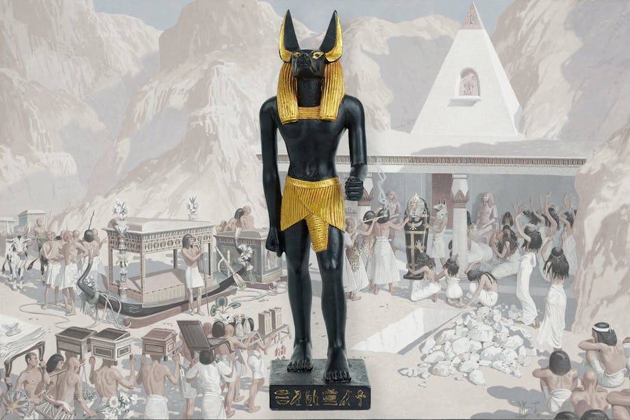 Den egyptiske guden Anubis. Den egyptiske guden Anubis.