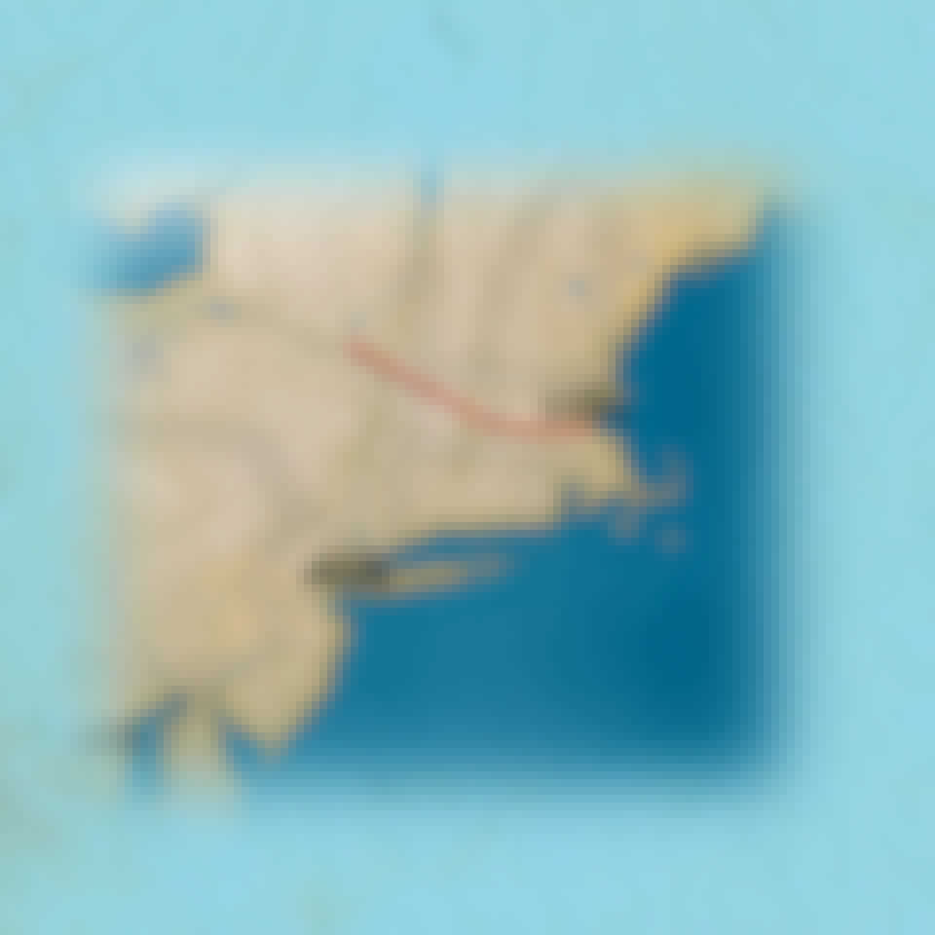 Kort over American Airlines Flight 11s rute mod nordtårnet Kort over American Airlines Flight 11s rute mod nordtårnet