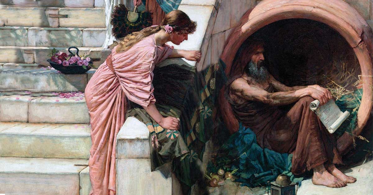 Diogenes schoffeerde de geleerden van Athene | Historianet.nl