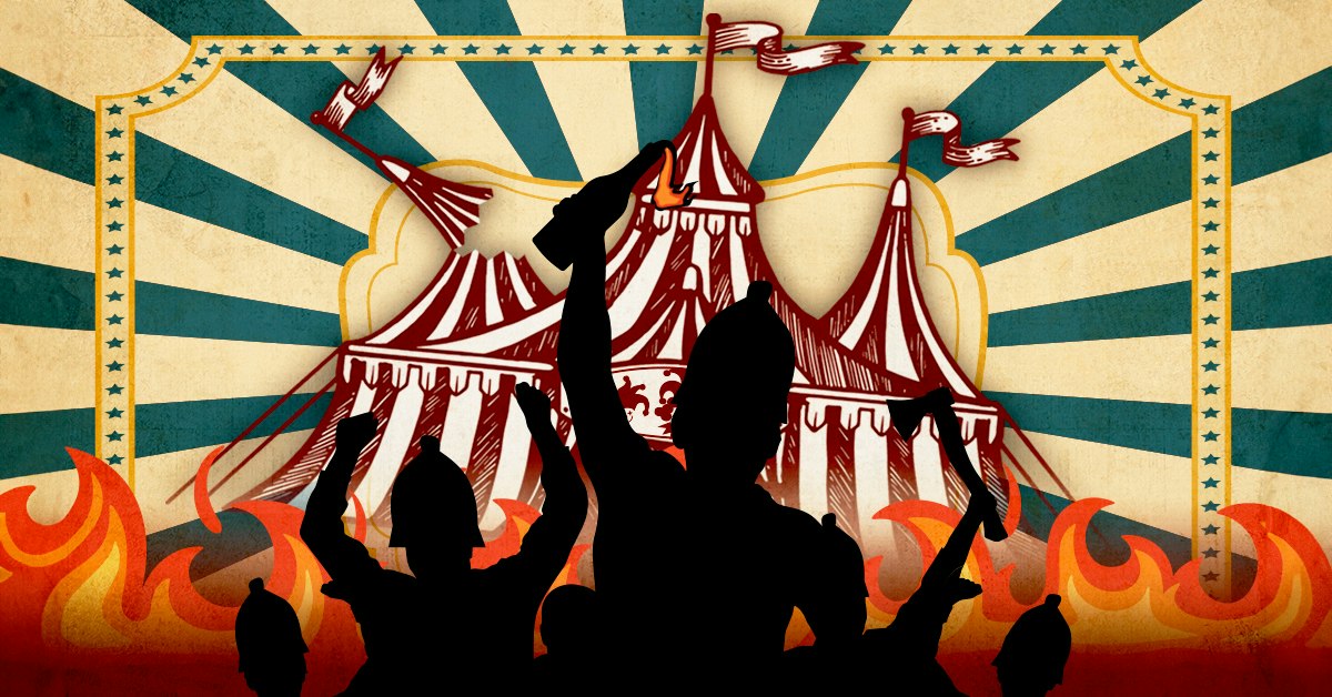 Toronto Circus Riot: Klovne slås mod brandmænd | historienet.dk