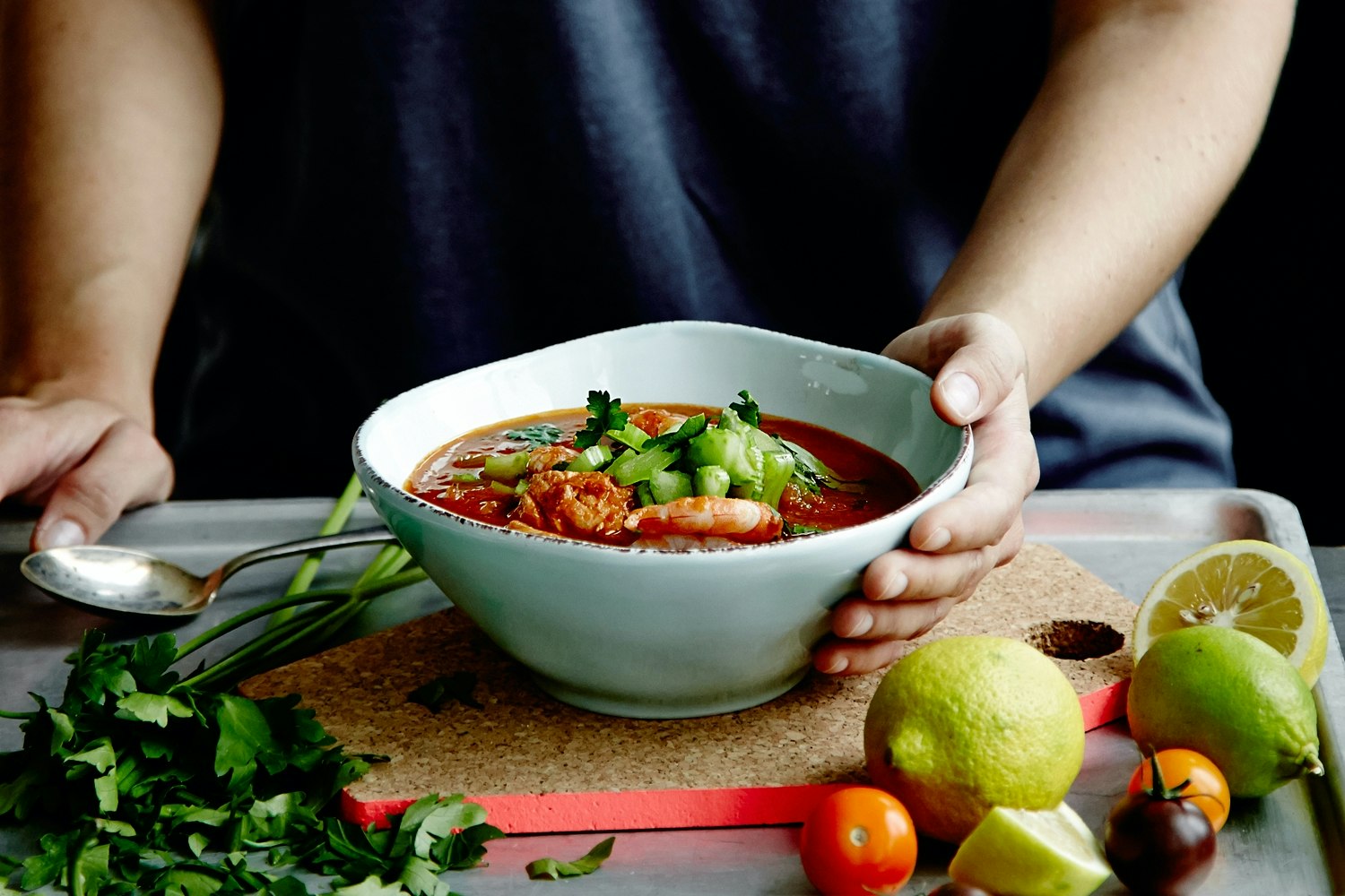 Kyllingsuppe Med Grønnsaker Og Ris