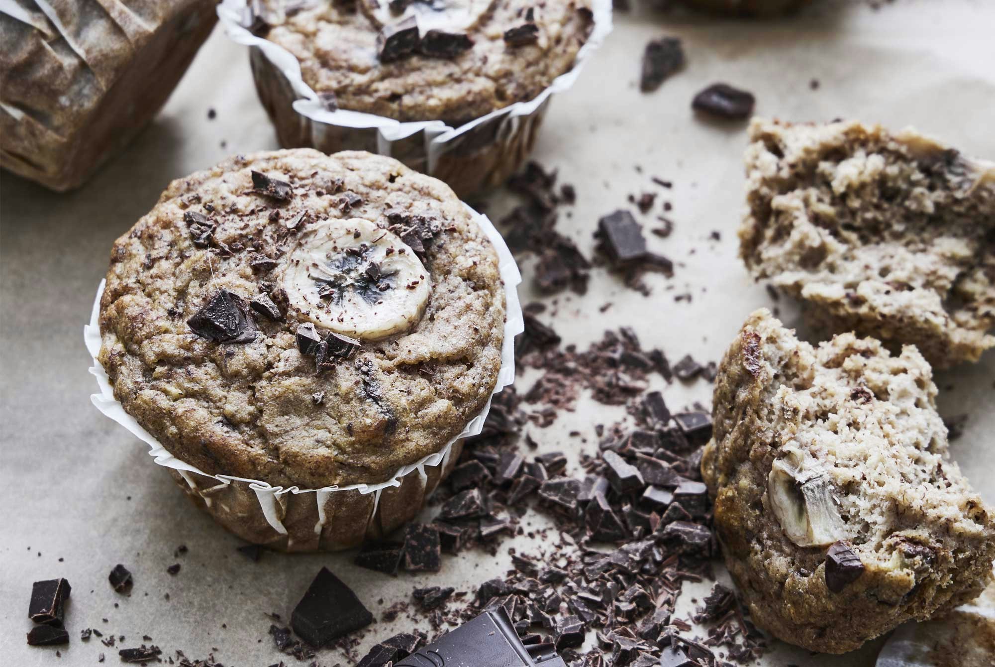 Bananmuffins med chokladbitar iform.se