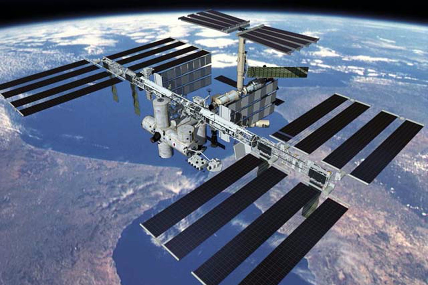 iss rumstation set fra jorden iss rumstation set fra jorden