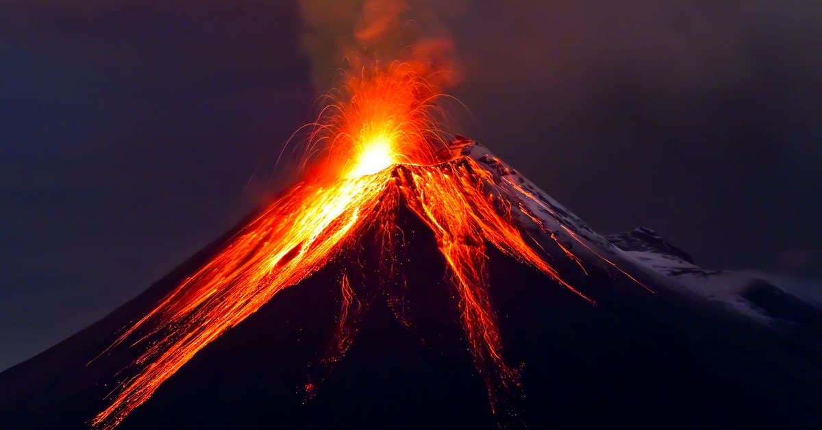 Onderwater Vulkanische Bergen Vulkaanuitbarsting Onder Water Vormt