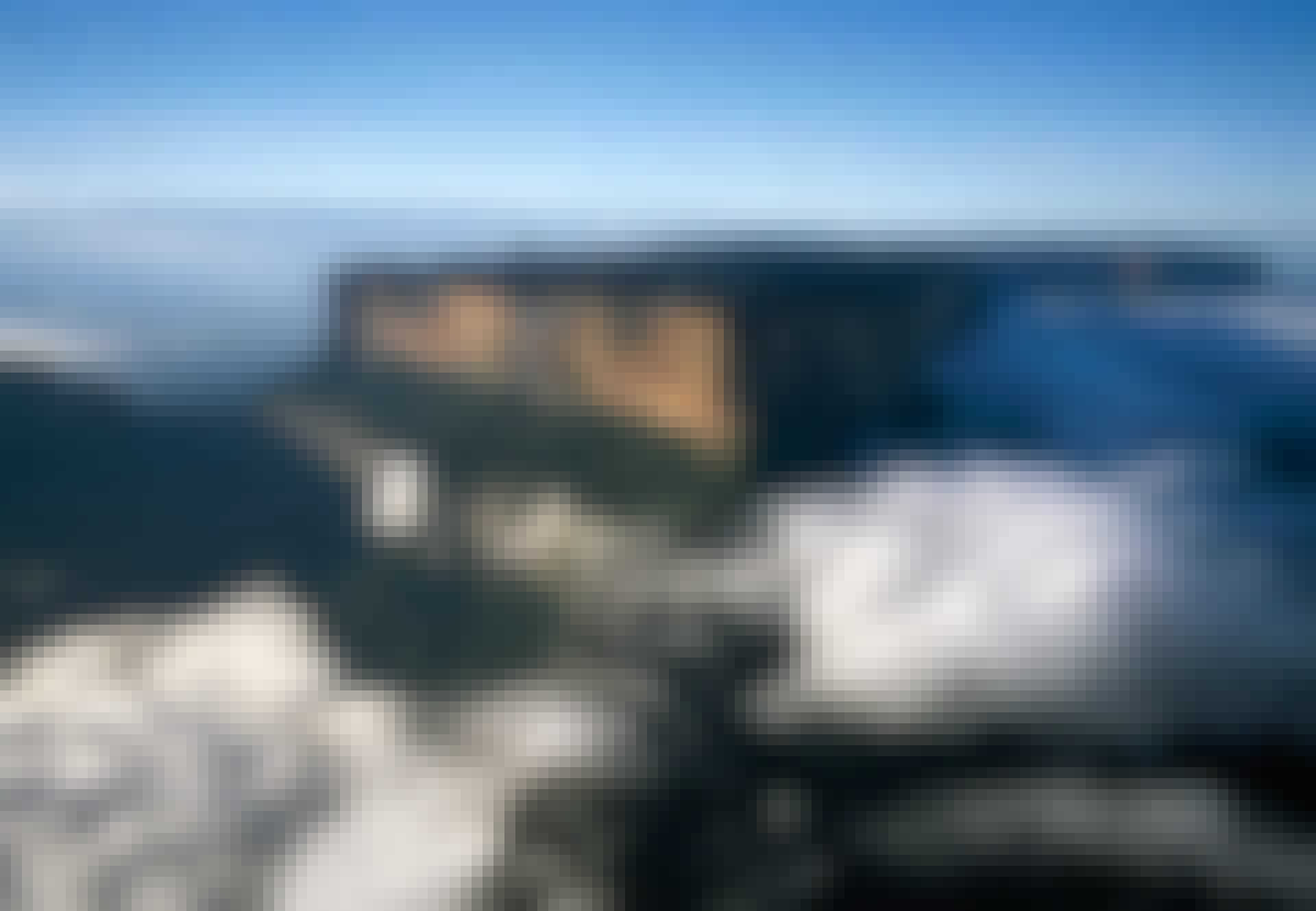 De vlakke top van Mount Roraima