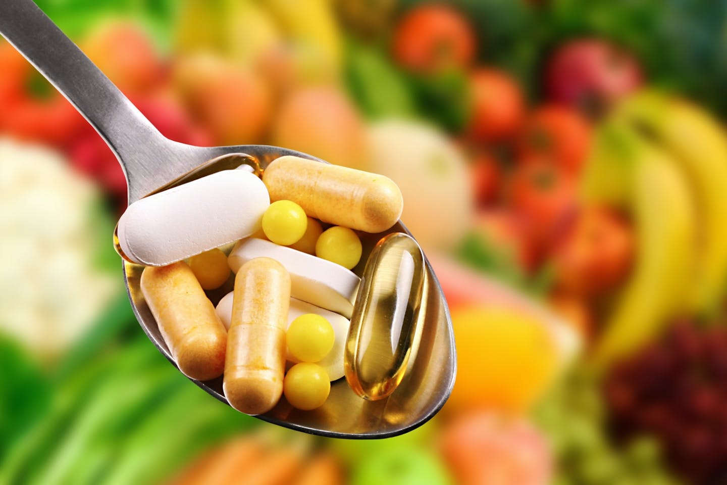 Vitamines on spoon Vitamines on spoon