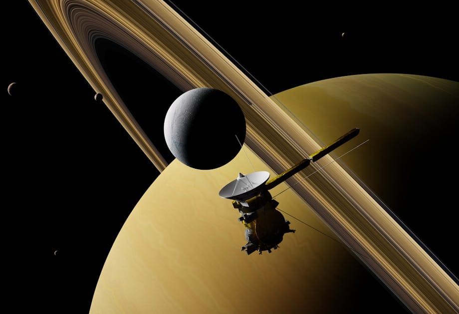 Saturnus, avaruusluotain ja kuita Saturnus, avaruusluotain ja kuita