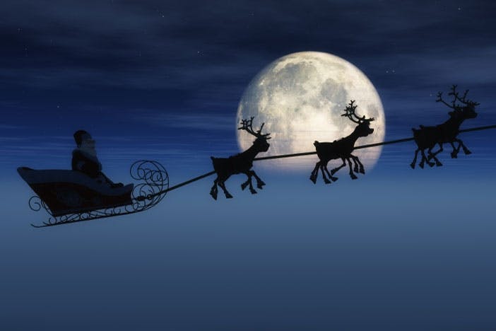 Santa Claus and reindeers Santa Claus and reindeers