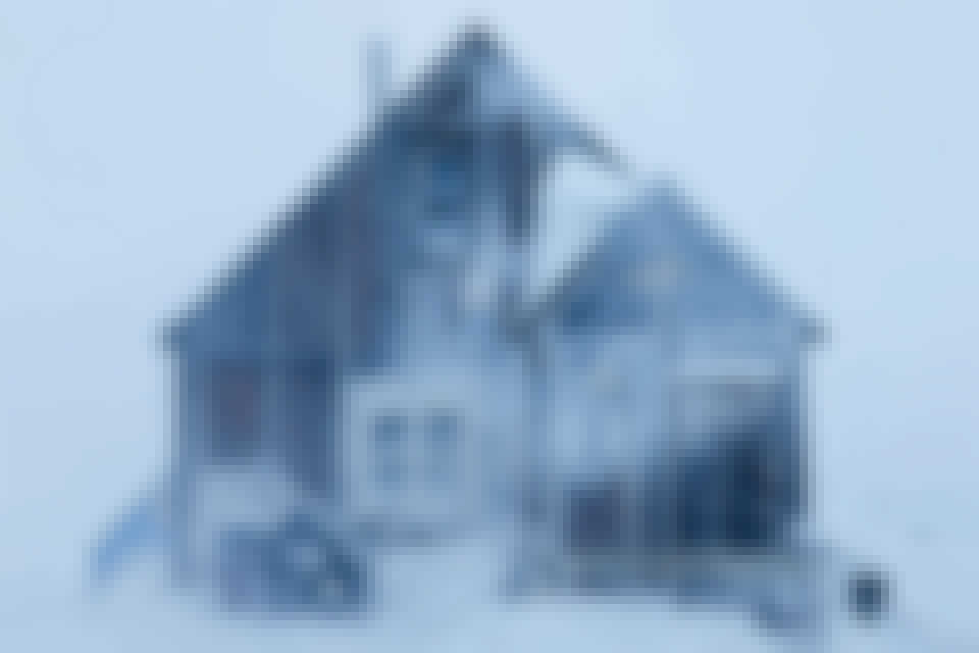 Snowy house in Greenland
