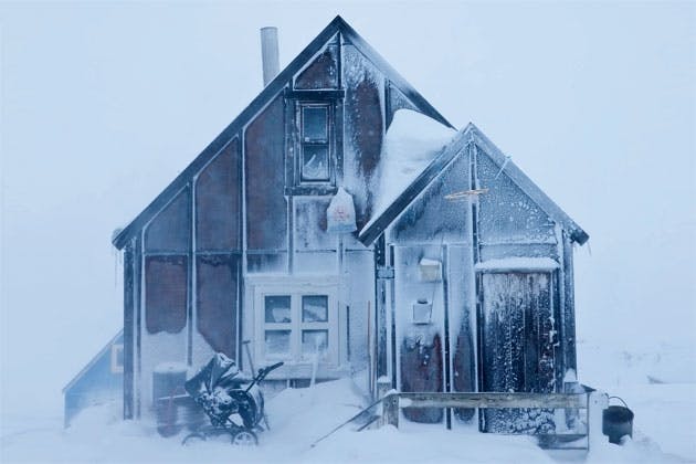 Snowy house in Greenland Snowy house in Greenland