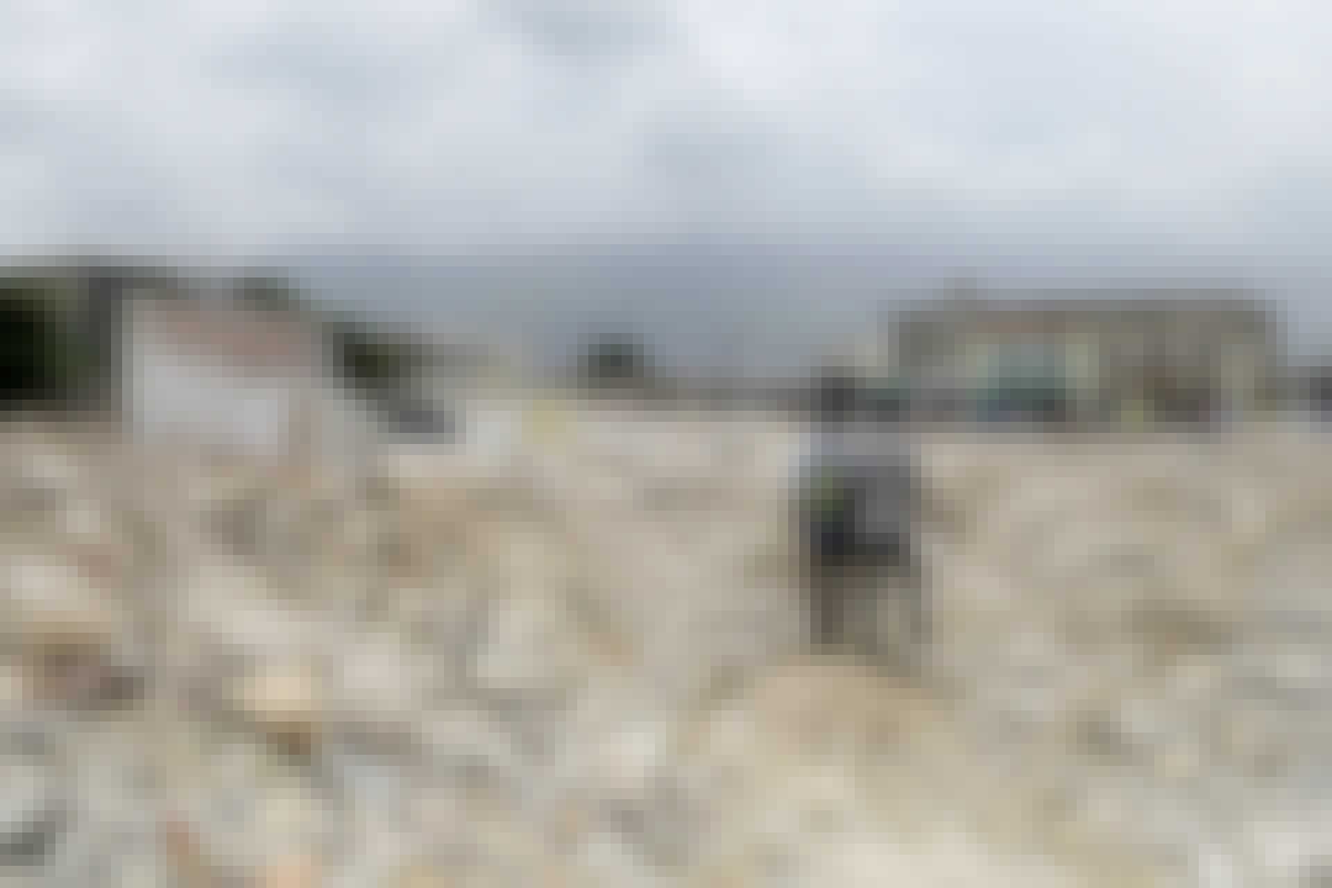 ruins after earthquake