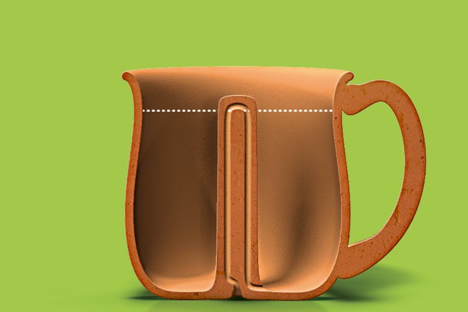 Pythagoras' cup illustration Pythagoras' cup illustration