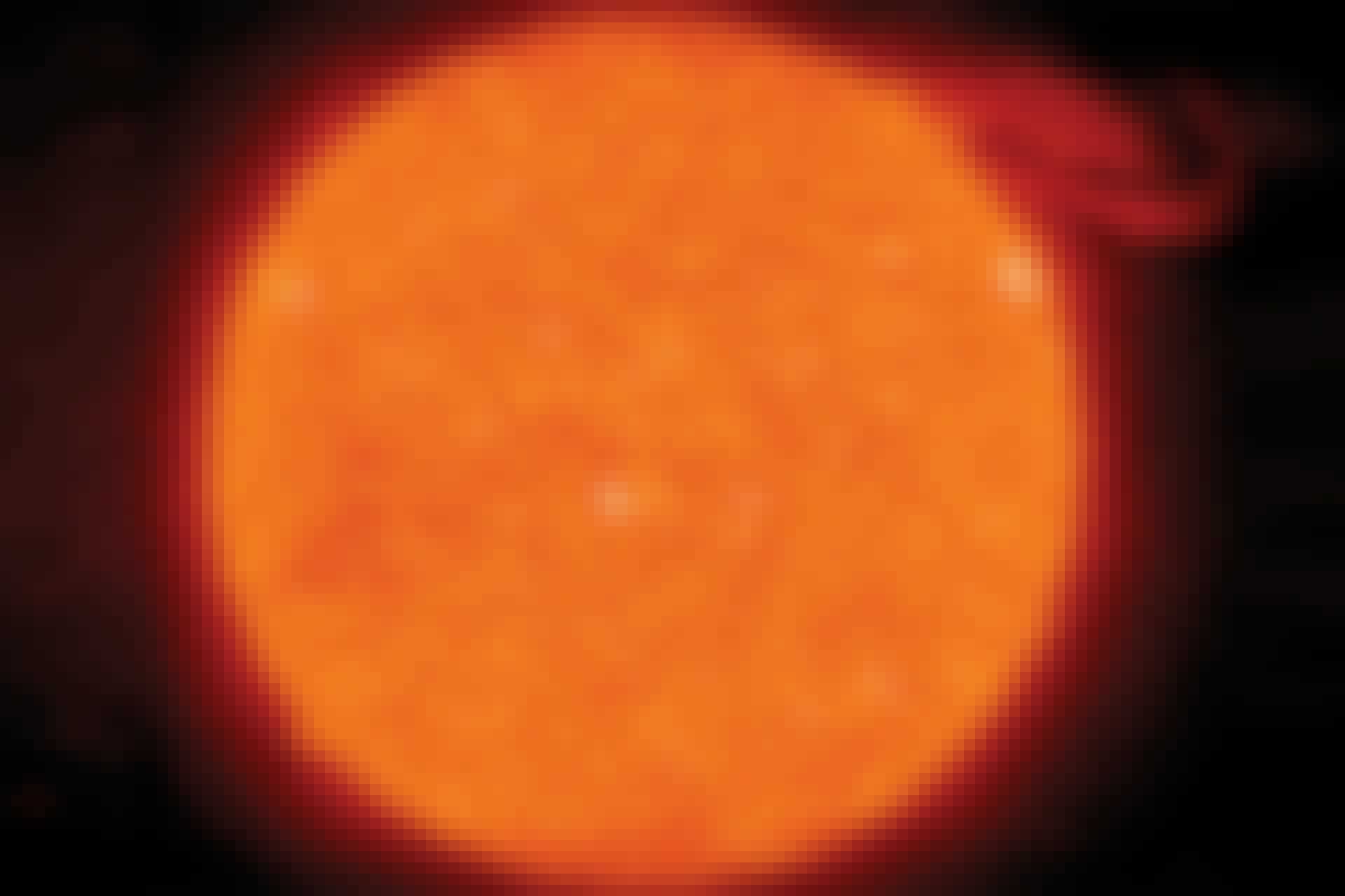 Burning sun with outburst