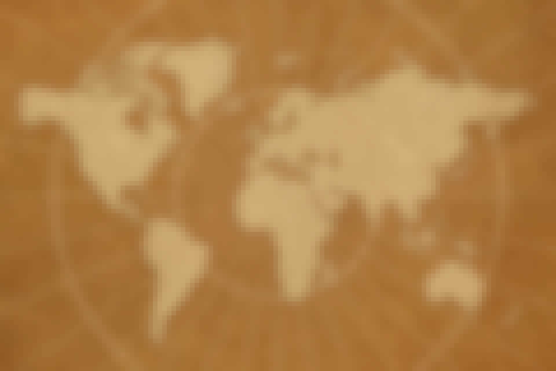 Map of the world, sepia