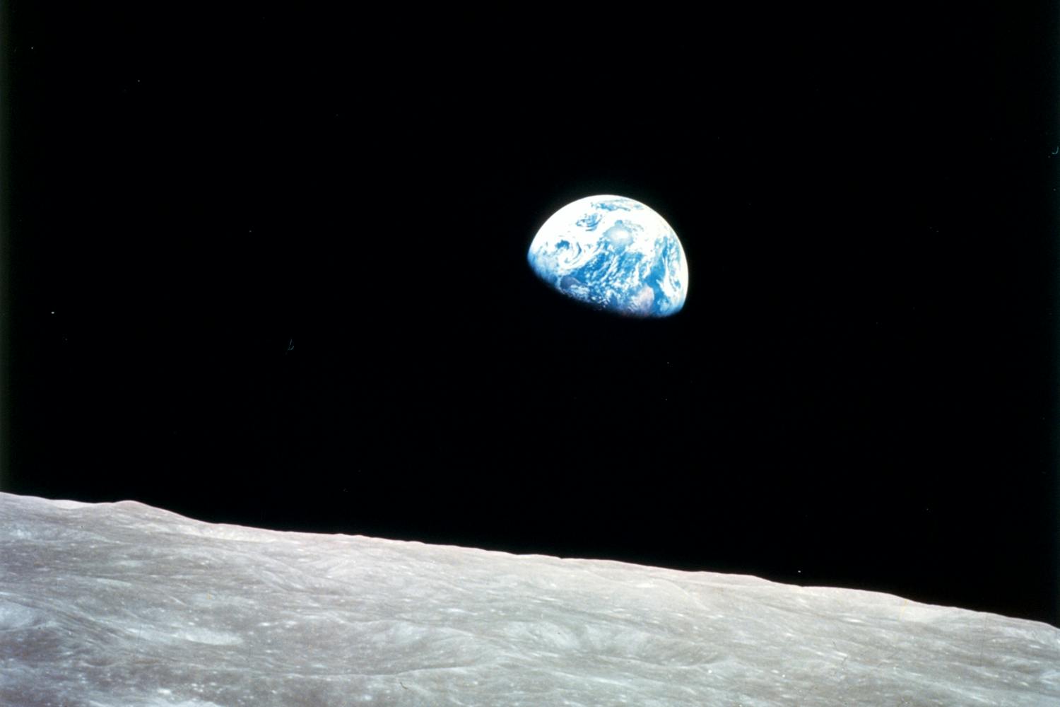Earth seen from the moon Earth seen from the moon