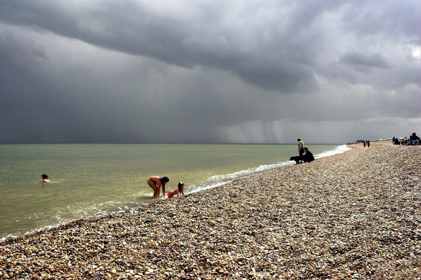 Stormy weather at beach Stormy weather at beach